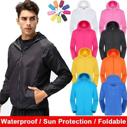 Fishing Rain Wind Breaker Coat For Men Women Waterproof Jacket Hiking Climbing Clothes Sun Protection Quick Dry Rain Coat